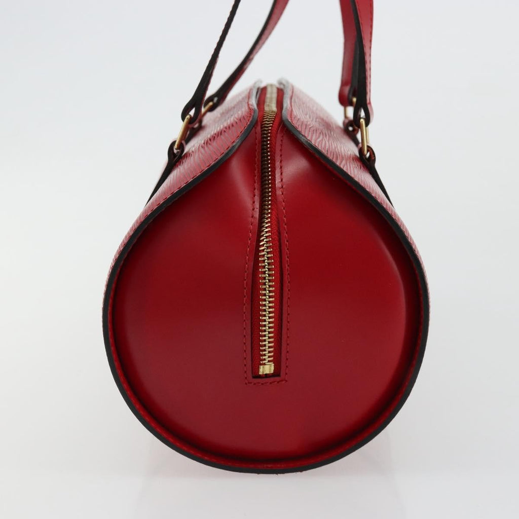 Louis Vuitton Soufflot Tote Epi Leather Red Leather Handbag ( )