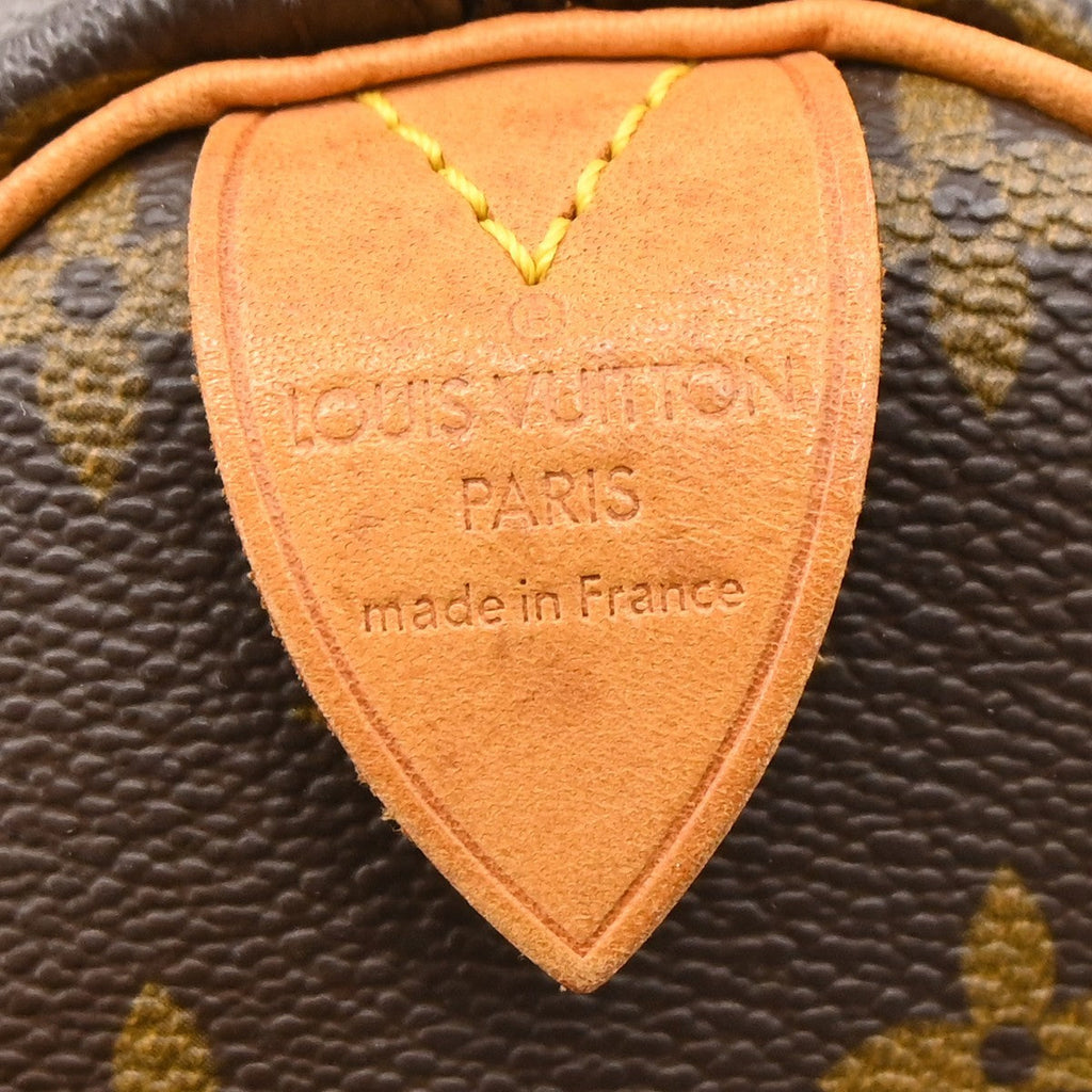 Louis Vuitton Speedy Handbag Monogram Canvas Brown Canvas Handbag ( )