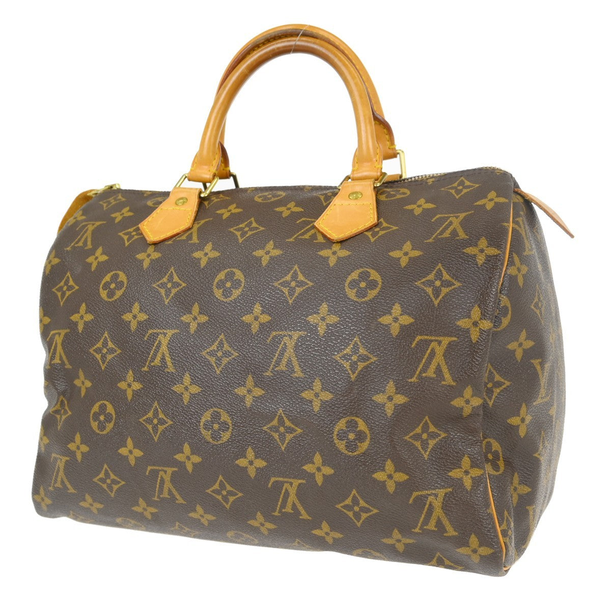 Louis Vuitton Speedy Handbag Monogram Canvas Brown Canvas Handbag ( )