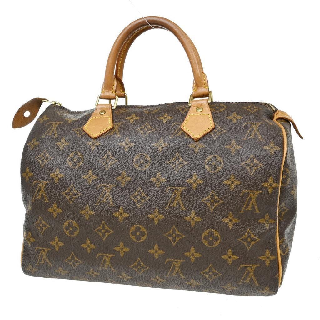 Louis Vuitton Speedy Handbag Monogram Canvas Brown Canvas Handbag ( )