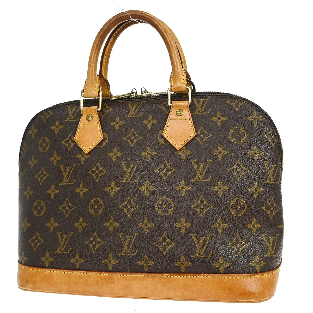 Louis Vuitton Alma Handbag Monogram Canvas Brown Canvas Handbag ( )