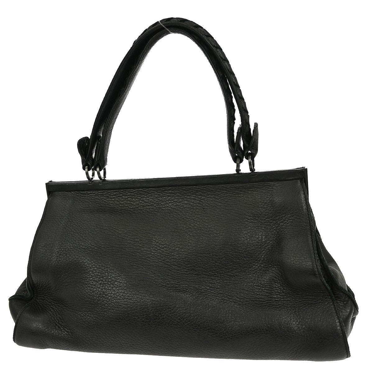 Bottega Veneta Intrecciato Handbag Leather Black Leather Handbag ( )