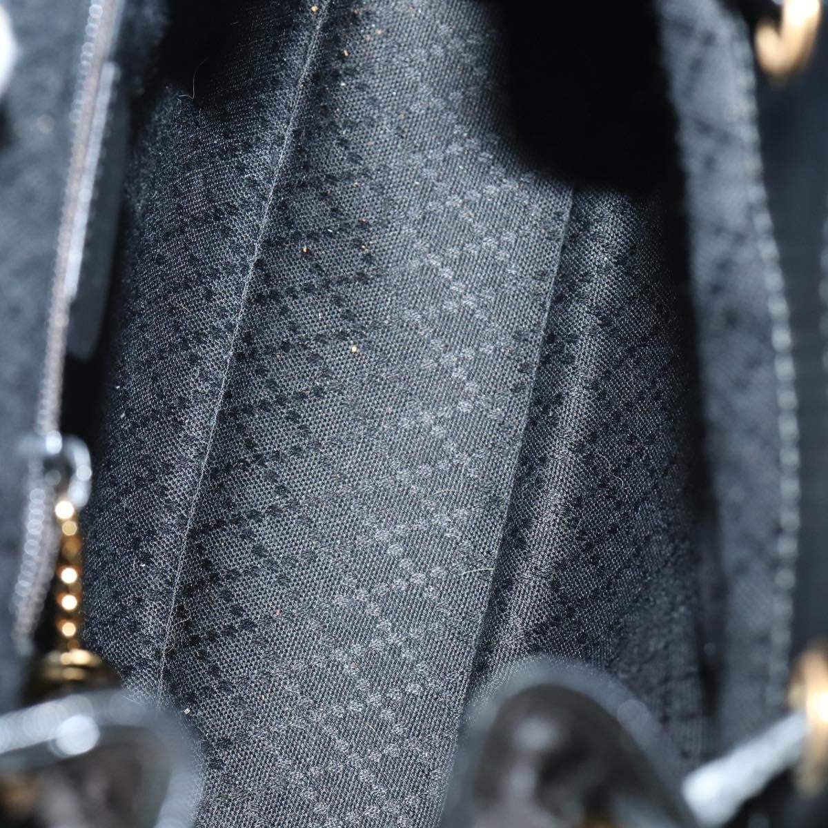 Gucci Vintage Bamboo Backpack Patent Black Patent_Leather Backpack Bag (Authentic  )