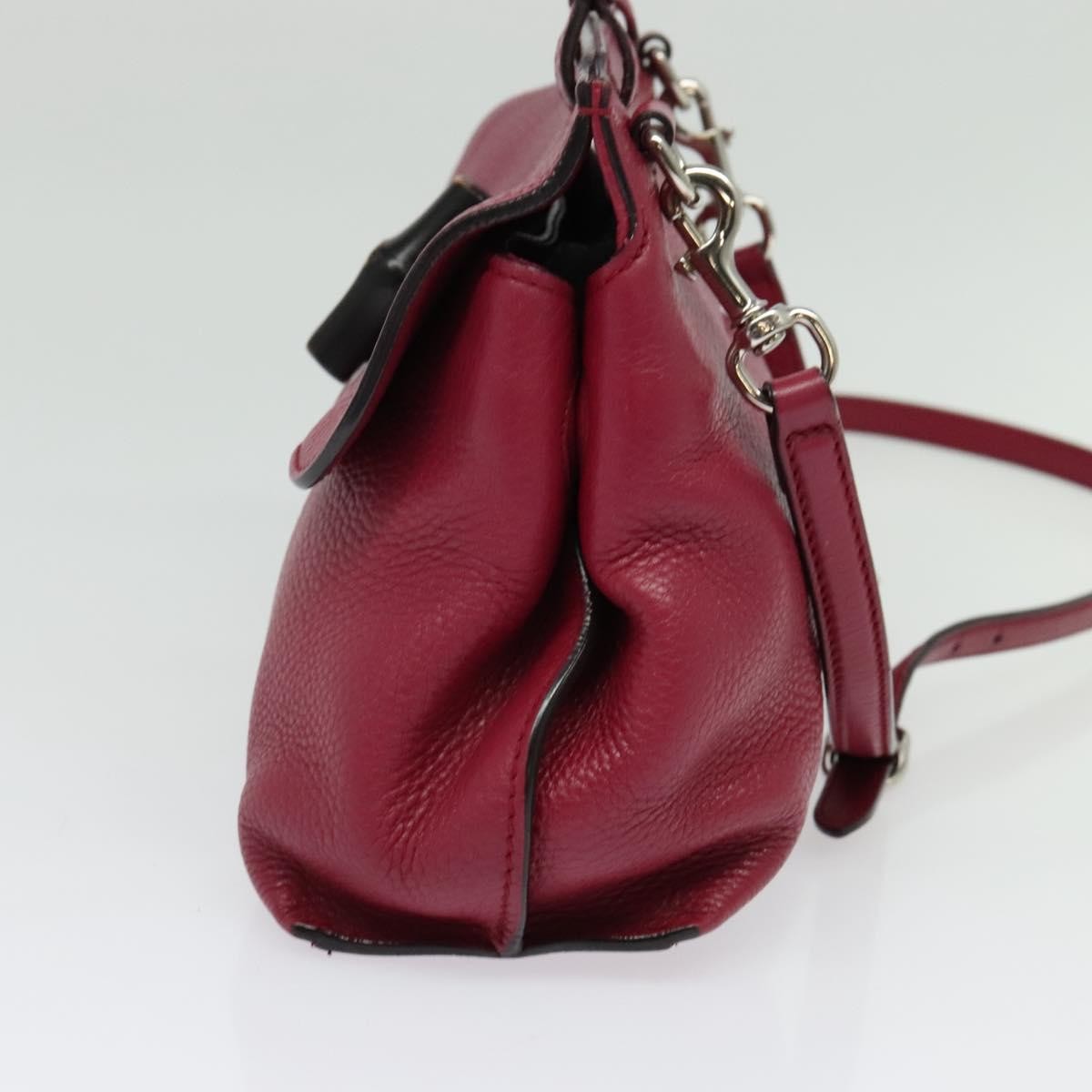 Gucci Bamboo Daily Top Handle Bag Leather Pink Leather Bag (Authentic  )