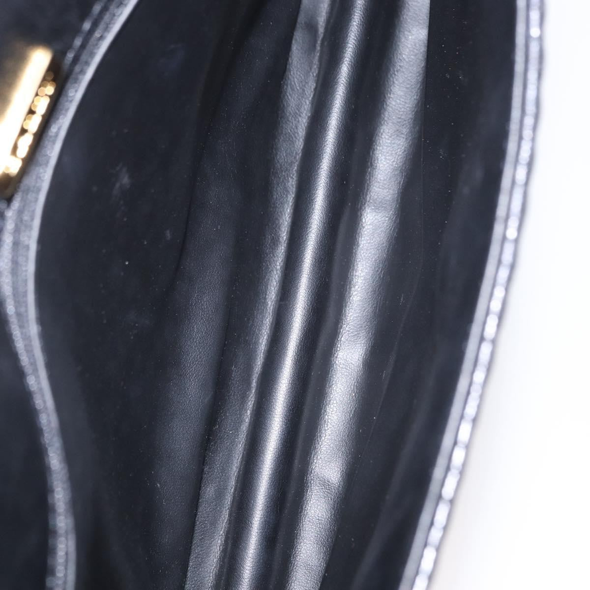 Bally Vintage Handbag Quilted Leather Black Leather Handbag (Authentic  )