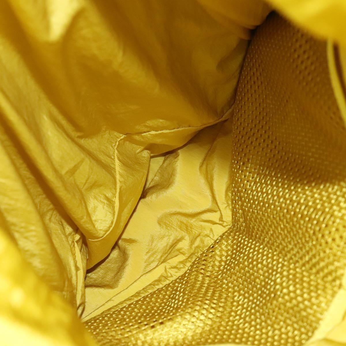 Bottega Veneta Vintage Backpack Nylon Yellow Nylon Backpack Bag (Authentic  )