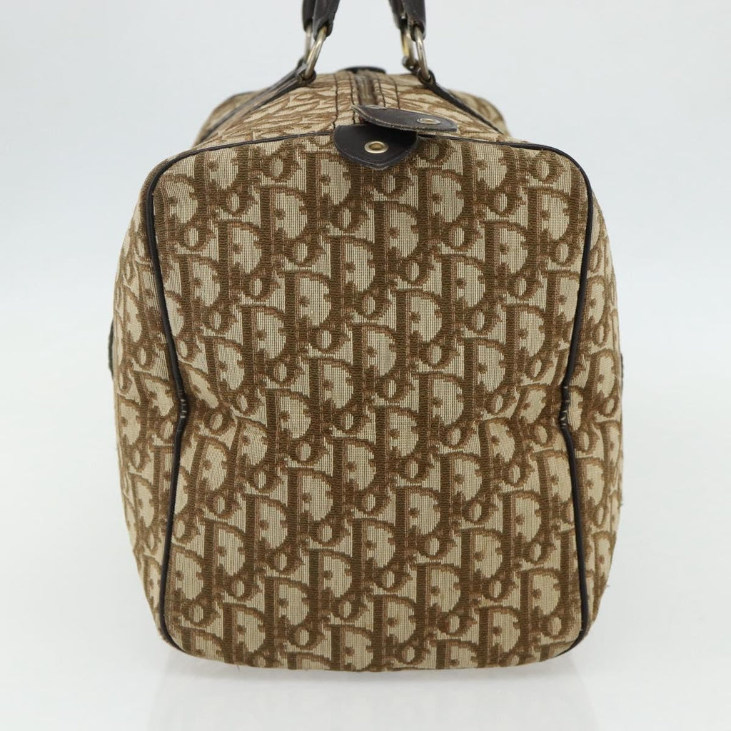 Christian Dior Vintage Trotter Handbag Canvas Brown Canvas Handbag ( )