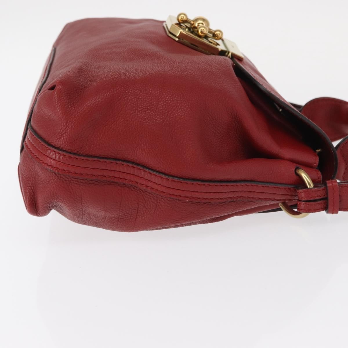 Chloe Elsie Convertible Satchel Leather Red Leather Handbag (Authentic  )