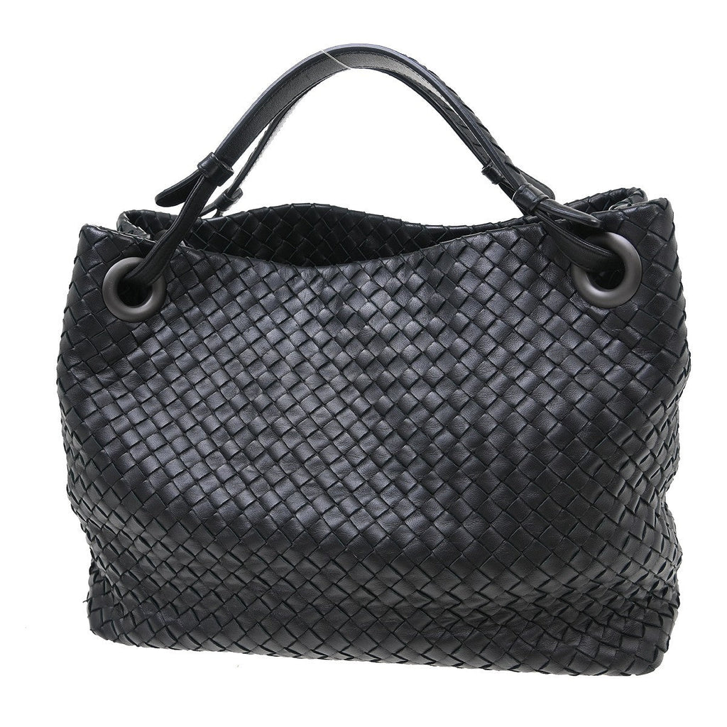 Bottega Veneta Veneta Hobo Studded Leather Black Leather Handbag ( )