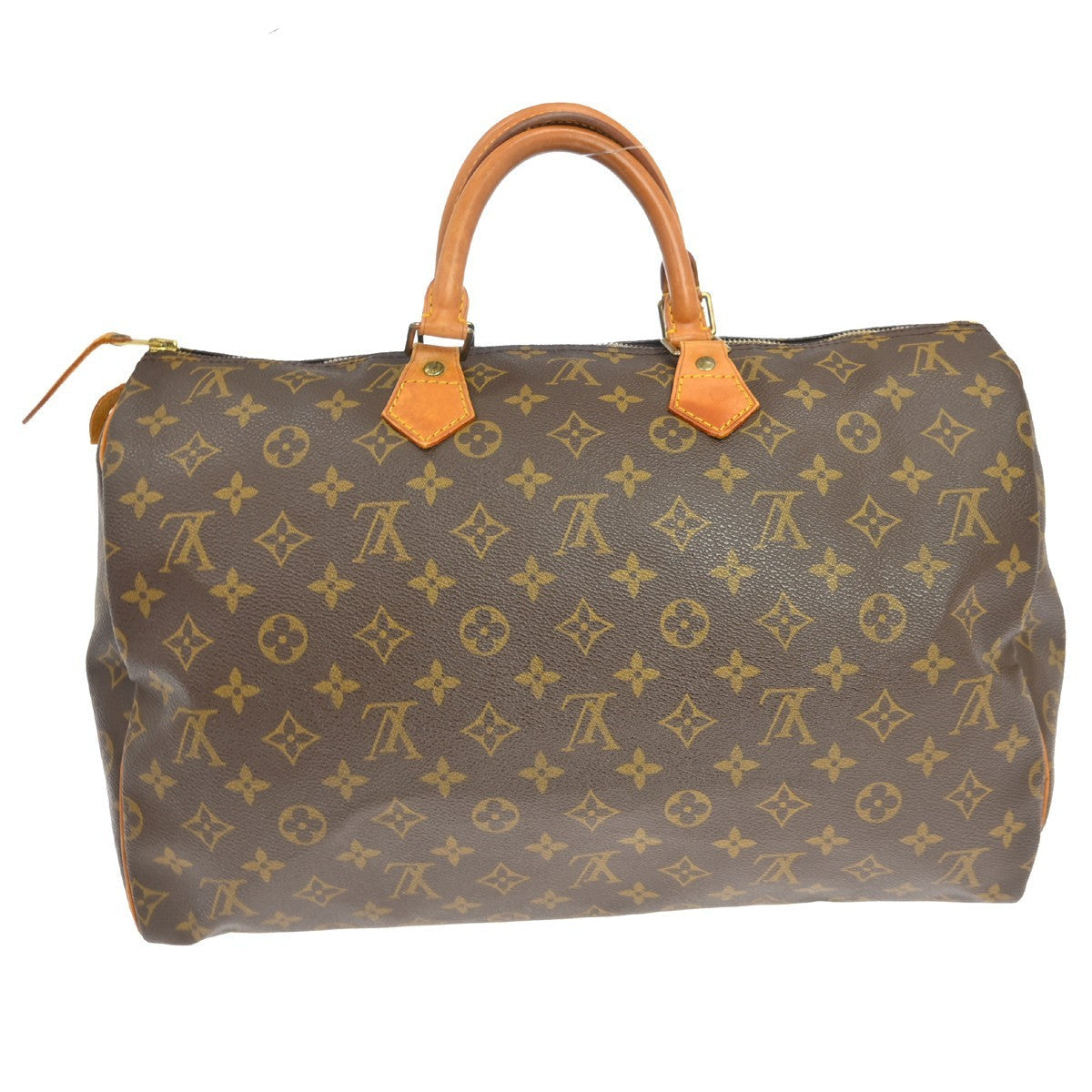 Louis Vuitton Speedy Handbag Monogram Canvas Brown Canvas Handbag ( )