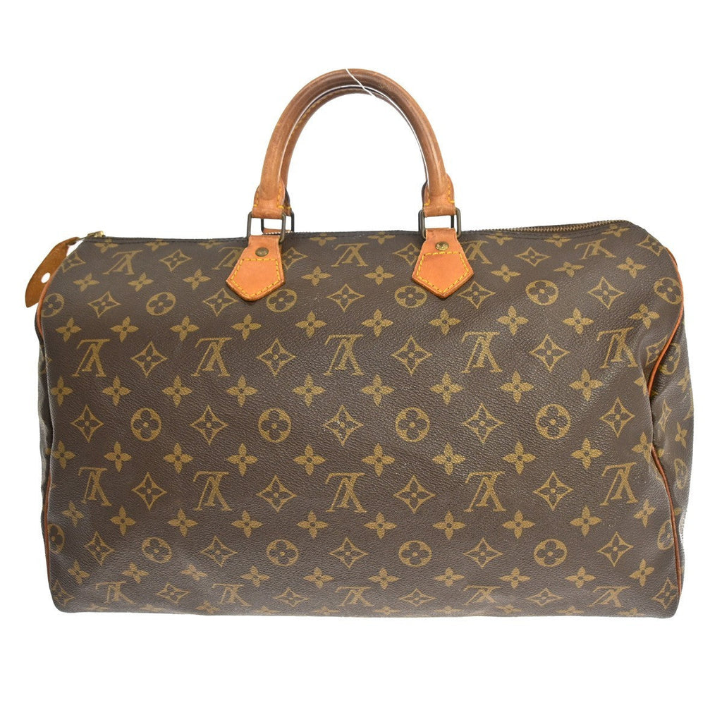 Louis Vuitton Speedy Handbag Monogram Canvas Brown Canvas Handbag ( )