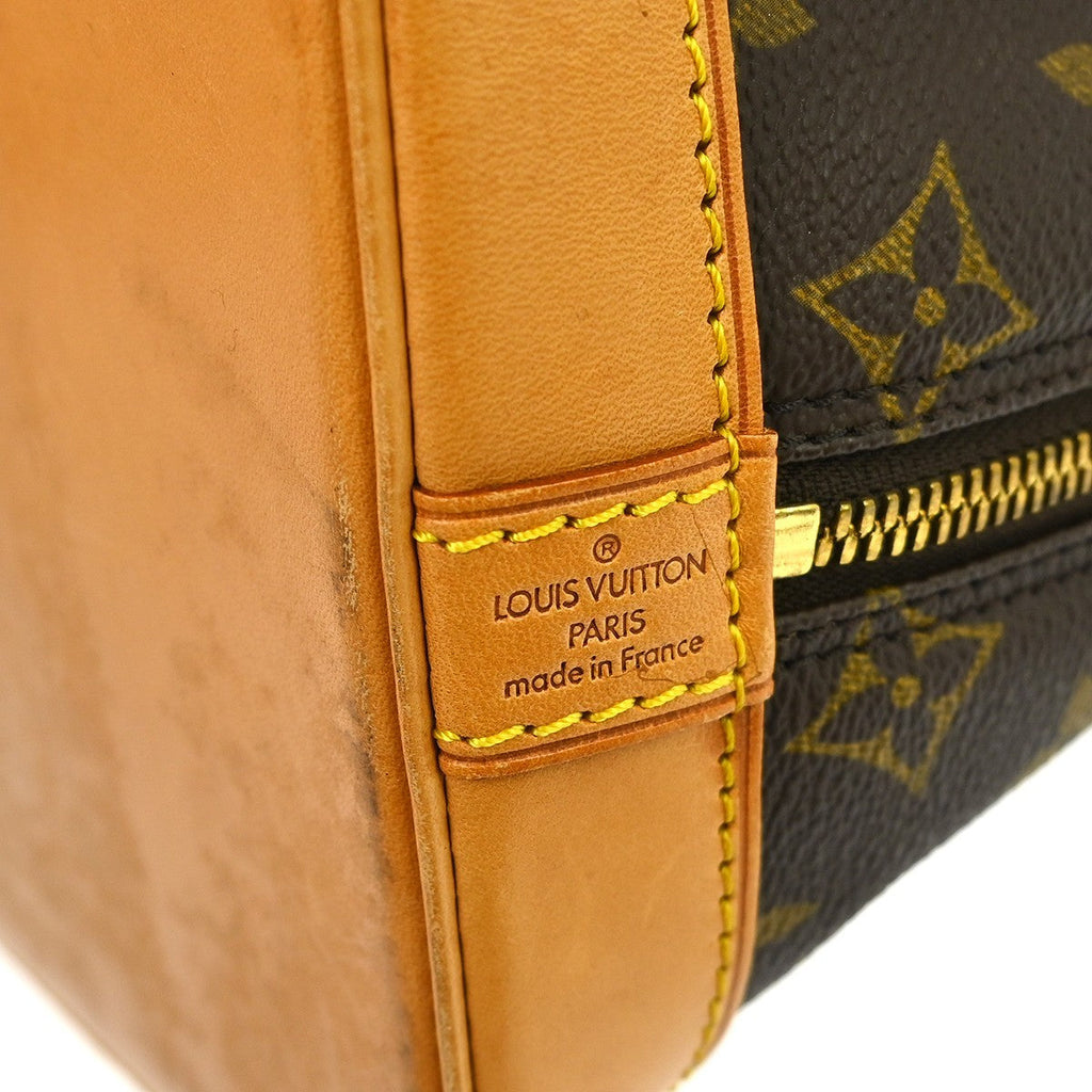 Louis Vuitton Alma Handbag Monogram Canvas Brown Canvas Handbag ( )