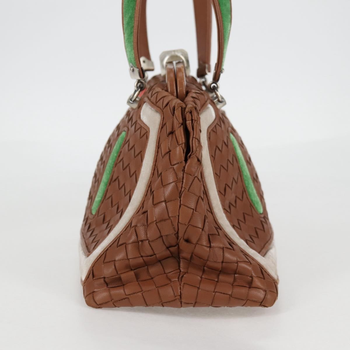 Bottega Veneta Intrecciato Leather Brown Leather Handbag (Authentic  )