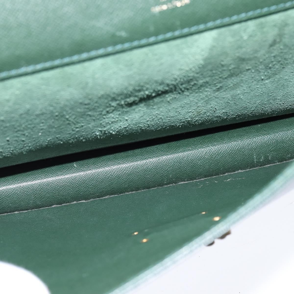 Louis Vuitton Serviette Kourad Briefcase Taiga Leather Green Leather Briefcase Bag (Authentic  )