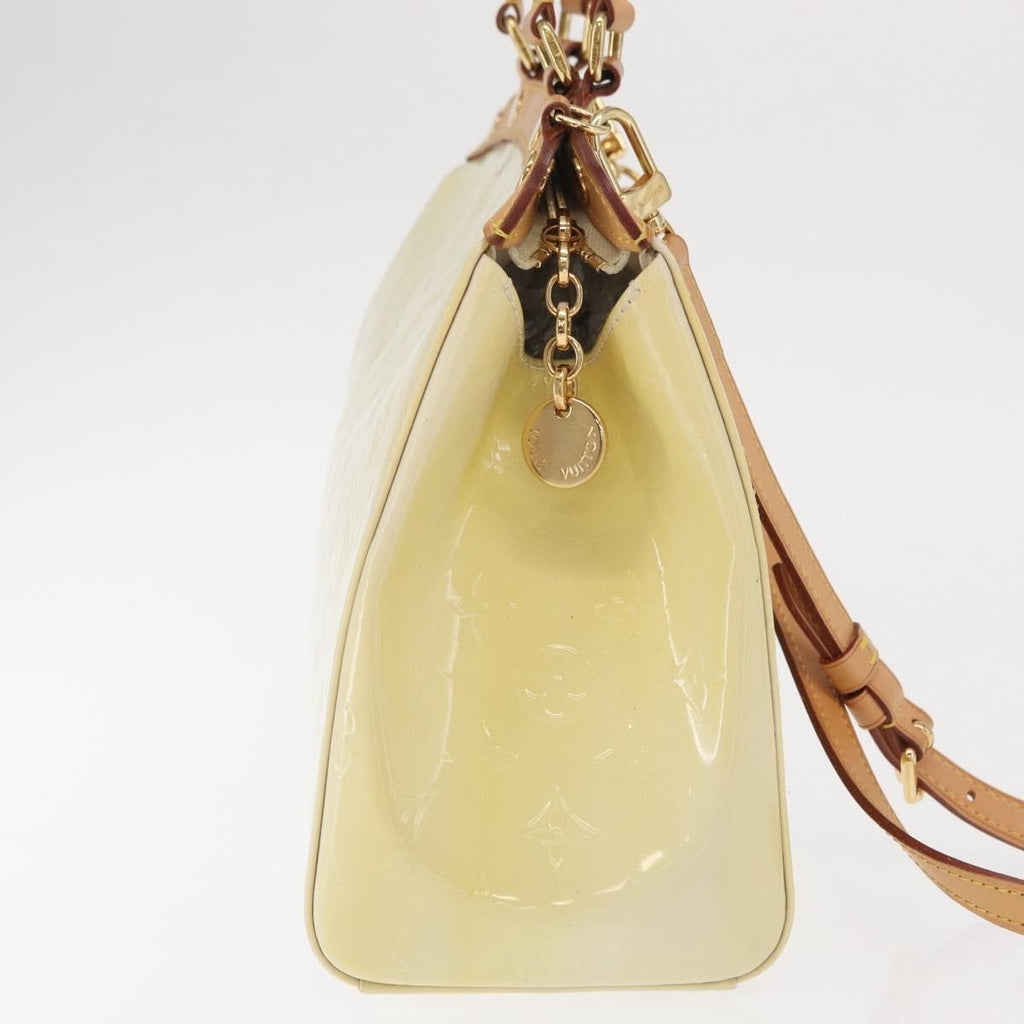 Louis Vuitton Brea Handbag Monogram Vernis Beige Patent_Leather Handbag (Authentic  )