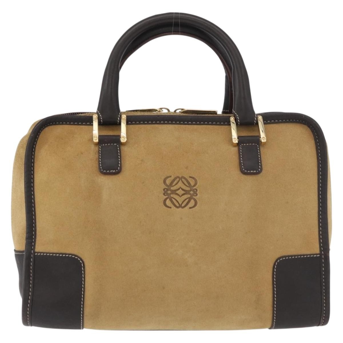 Loewe Amazona Bag Suede Beige Suede Handbag ( )