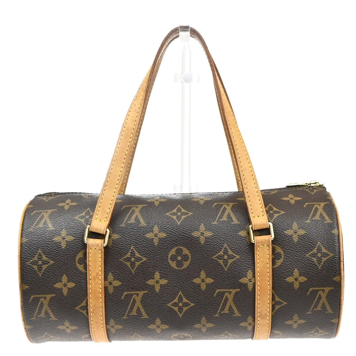 Louis Vuitton Papillon Handbag Monogram Canvas Brown Leather Handbag ( )
