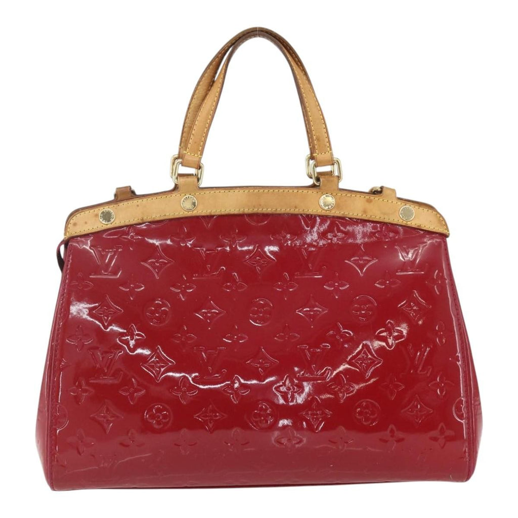Louis Vuitton Brea Handbag Monogram Vernis Red Patent_Leather Handbag (Authentic  )
