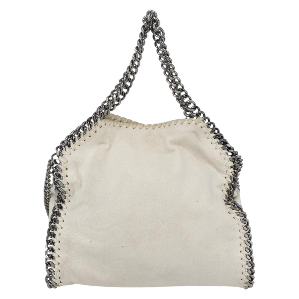 Stella Mccartney Falabella Fold Over Crossbody Bag Shaggy Deer White Polyester Handbag (Authentic  )