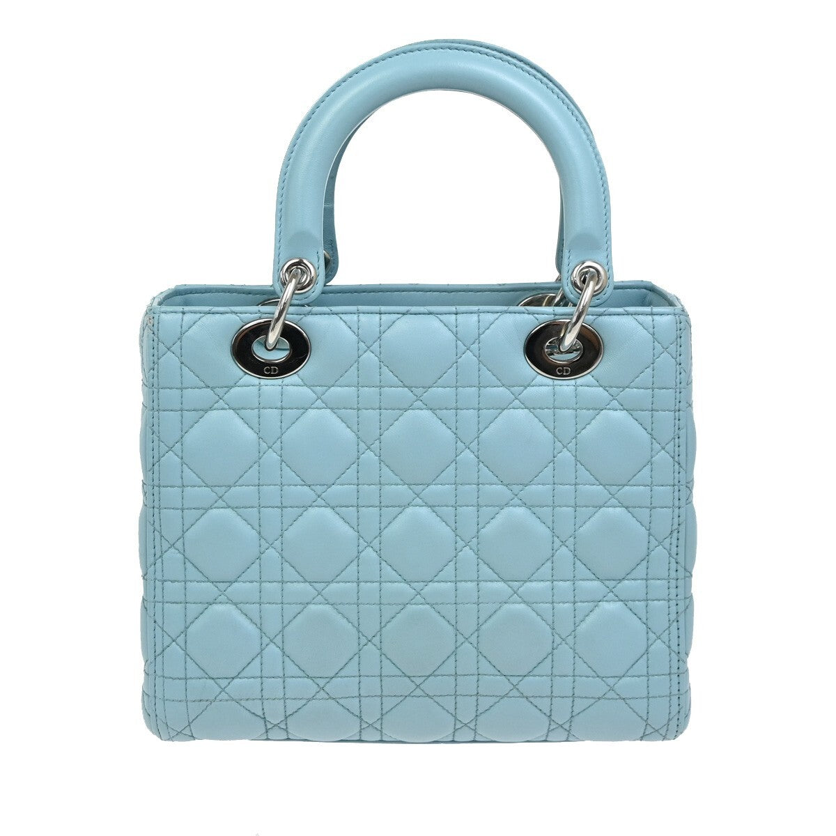 Christian Dior Lady Dior Bag Leather Blue Leather Bag ( )