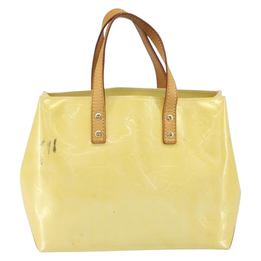 Louis Vuitton Reade Handbag Monogram Vernis Yellow Patent_Leather Handbag (Authentic  )