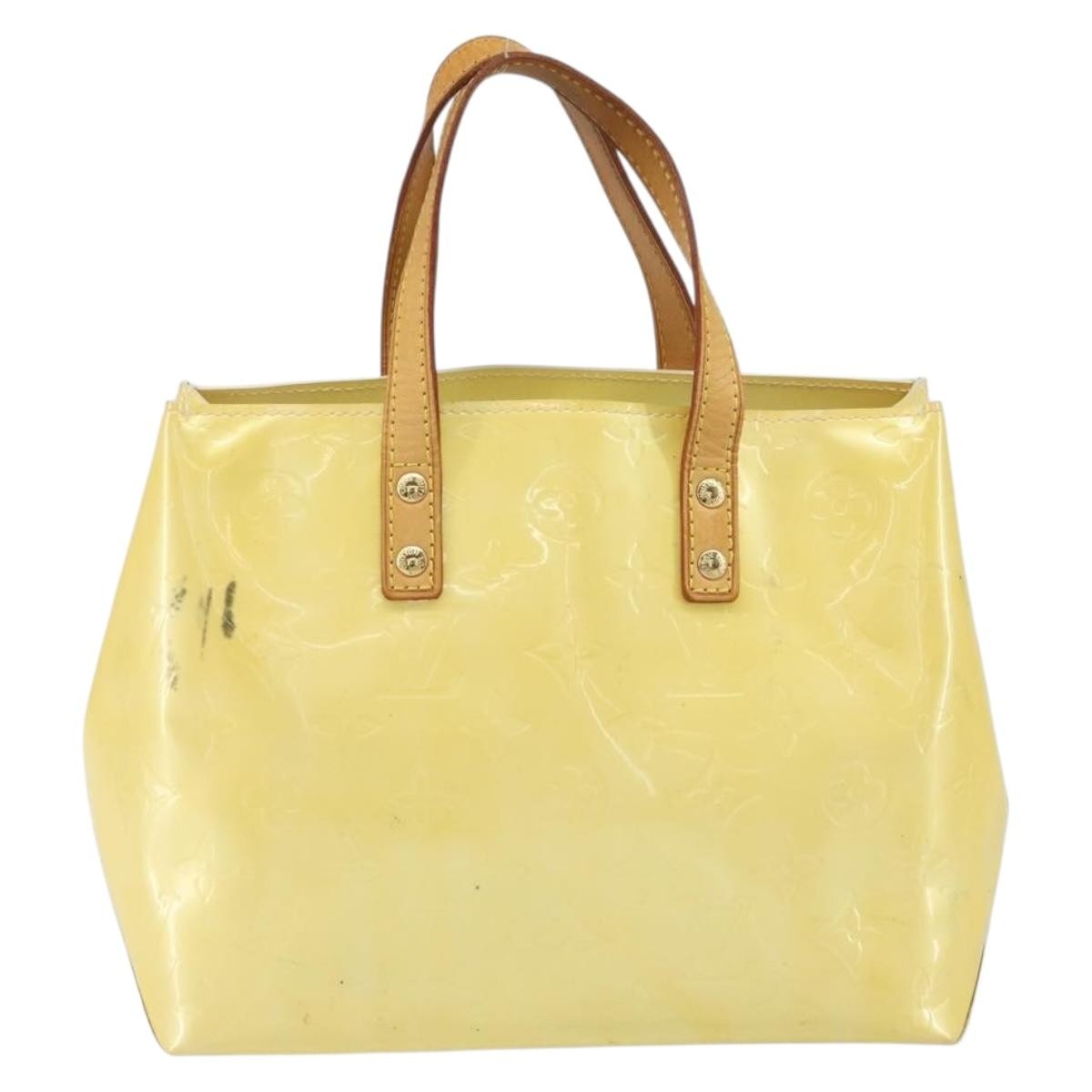 Louis Vuitton Reade Handbag Monogram Vernis Yellow Patent_Leather Handbag (Authentic  )