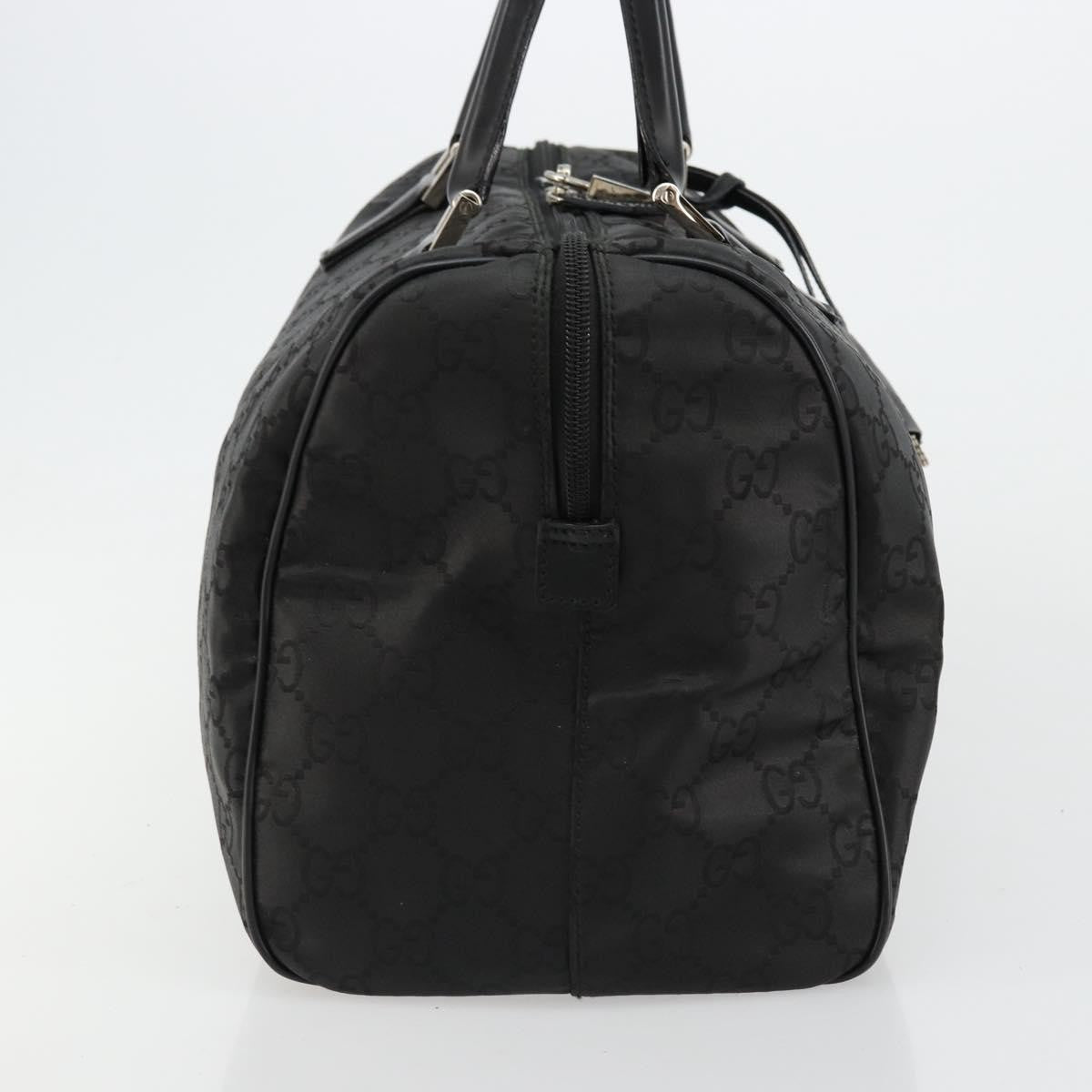 Gucci Duffle Bag Jumbo Gg Embossed Leather Black Pvc Handbag ( )