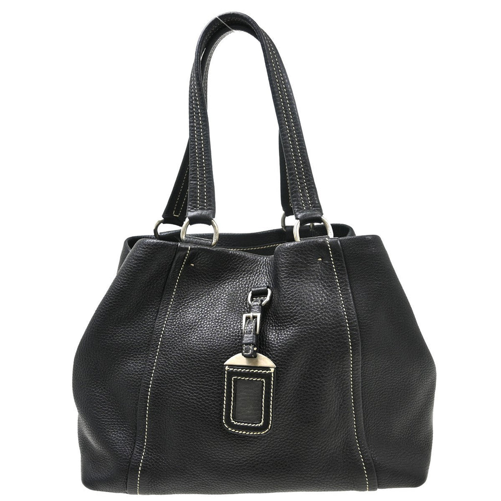 Prada Vintage Handbag Leather Black Leather Handbag ( )