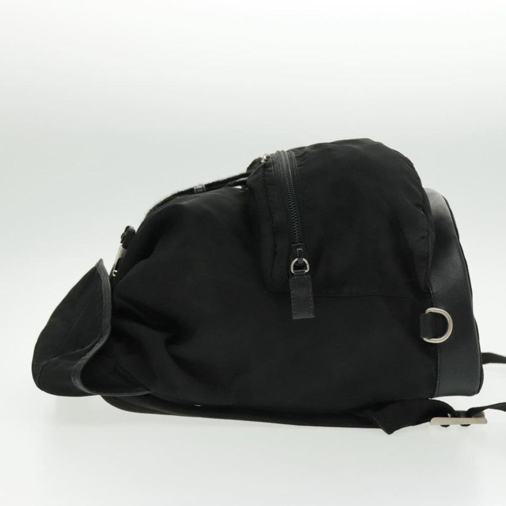 Prada Double Front Pocket Backpack Tessuto Black Nylon Backpack Bag (Authentic  )
