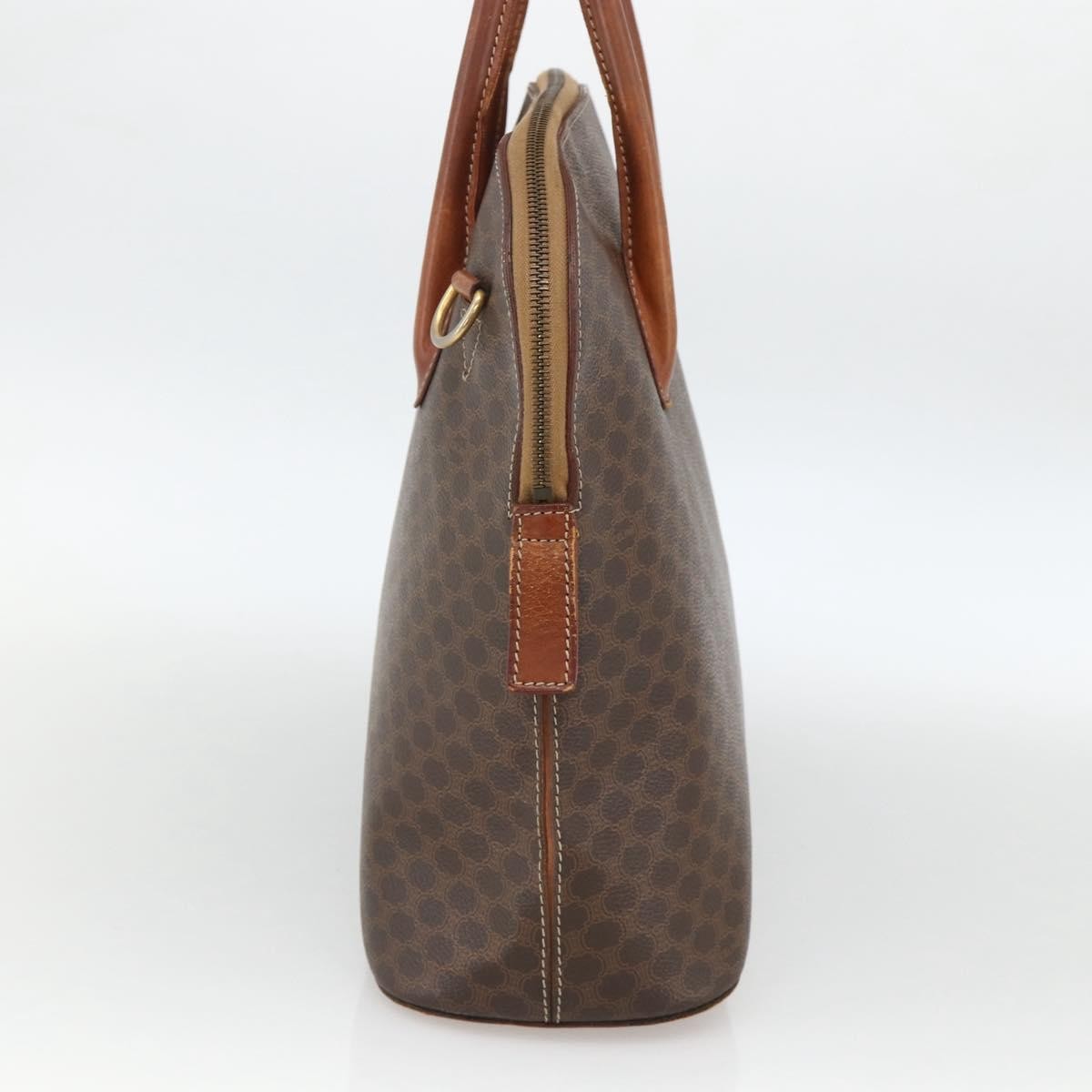 Celine Macadam Handbag Macadam With Leather Brown Canvas Handbag (Authentic  )
