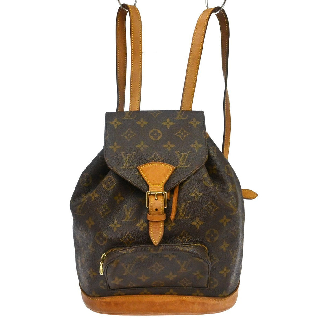 Louis Vuitton Vintage Montsouris Backpack Monogram Canvas Brown Canvas Backpack Bag ( )