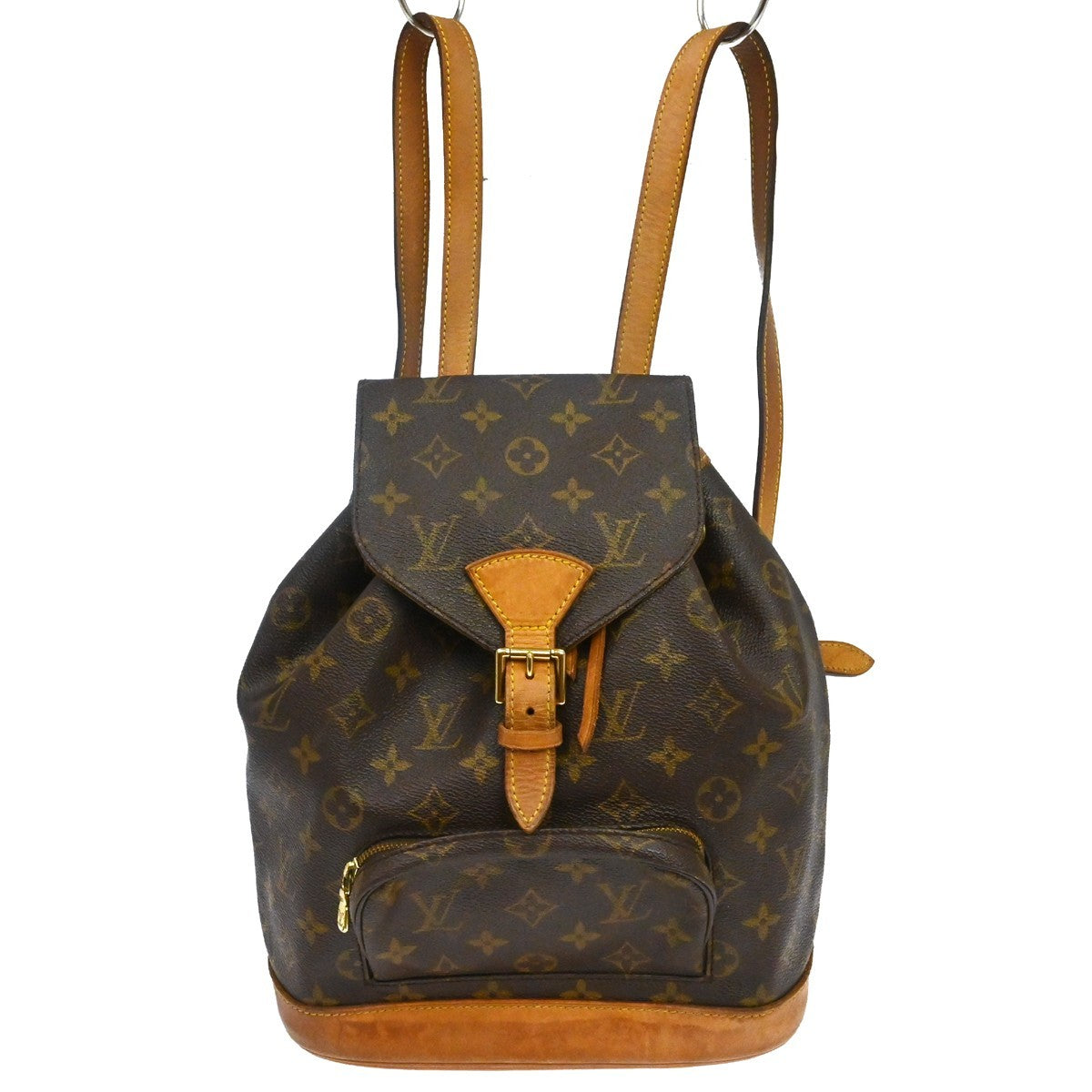 Louis Vuitton Vintage Montsouris Backpack Monogram Canvas Brown Canvas Backpack Bag ( )