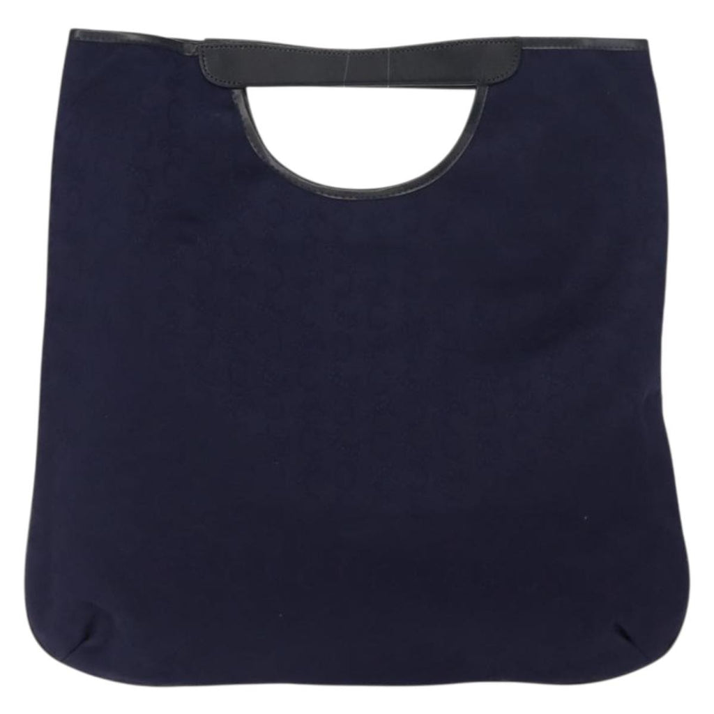 Celine C Sulky Handbag Suede Navy Suede Handbag (Authentic  )