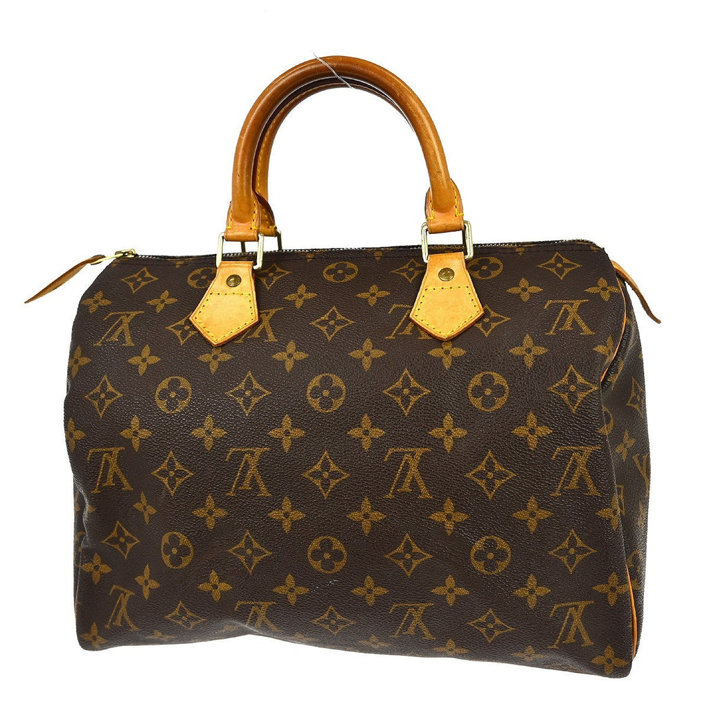 Louis Vuitton Speedy Handbag Monogram Canvas Brown Canvas Handbag ( )