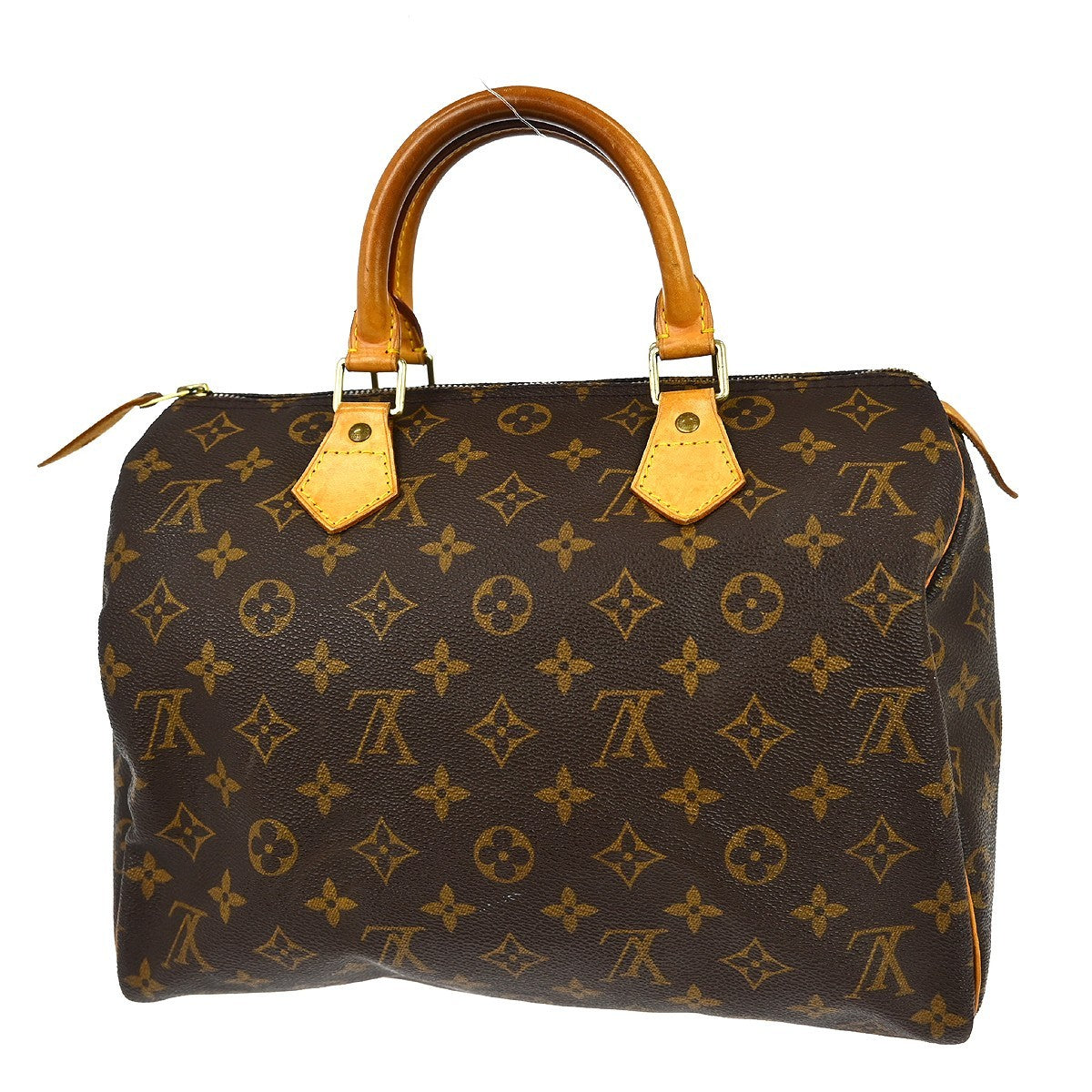 Louis Vuitton Speedy Handbag Monogram Canvas Brown Canvas Handbag ( )