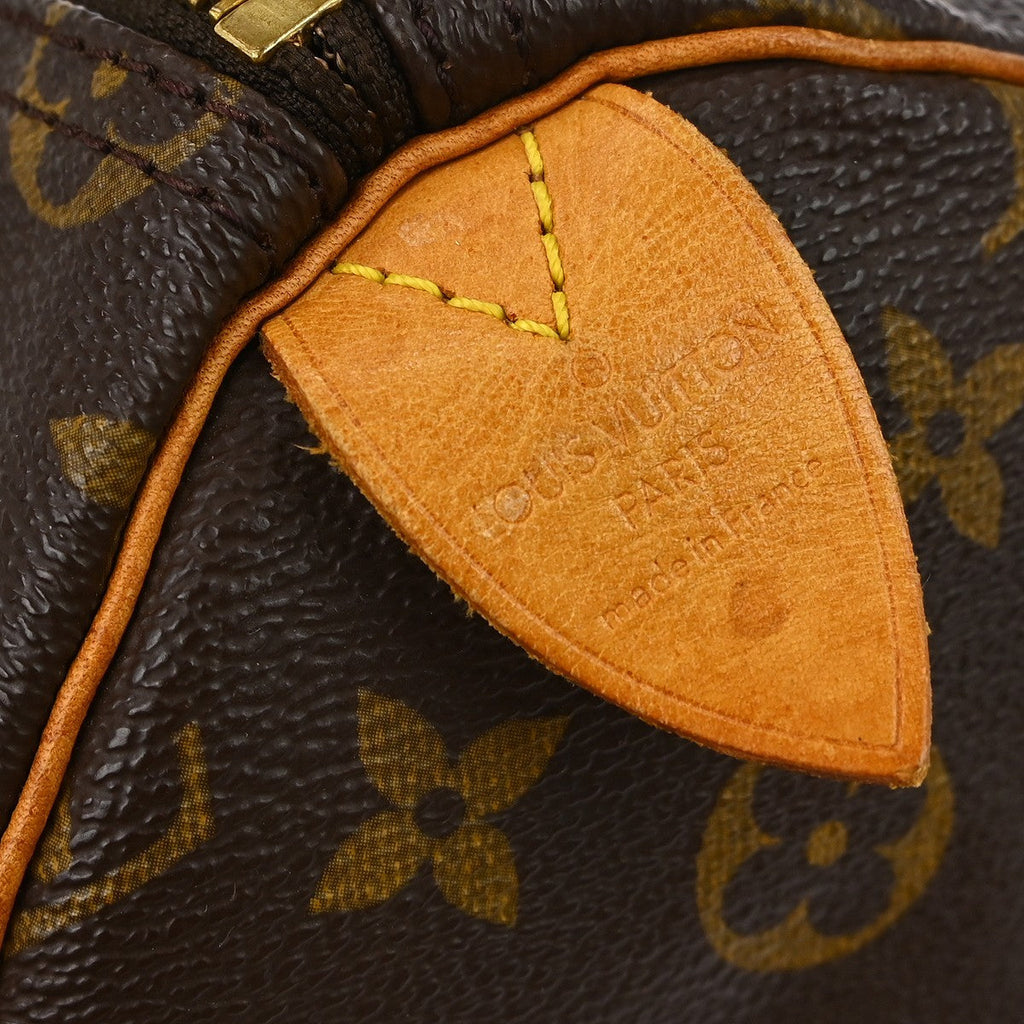 Louis Vuitton Speedy Handbag Monogram Canvas Brown Canvas Handbag ( )