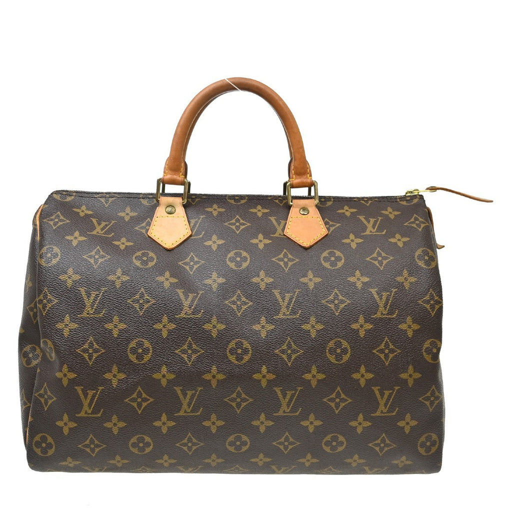 Louis Vuitton Speedy Handbag Monogram Canvas Brown Canvas Handbag ( )