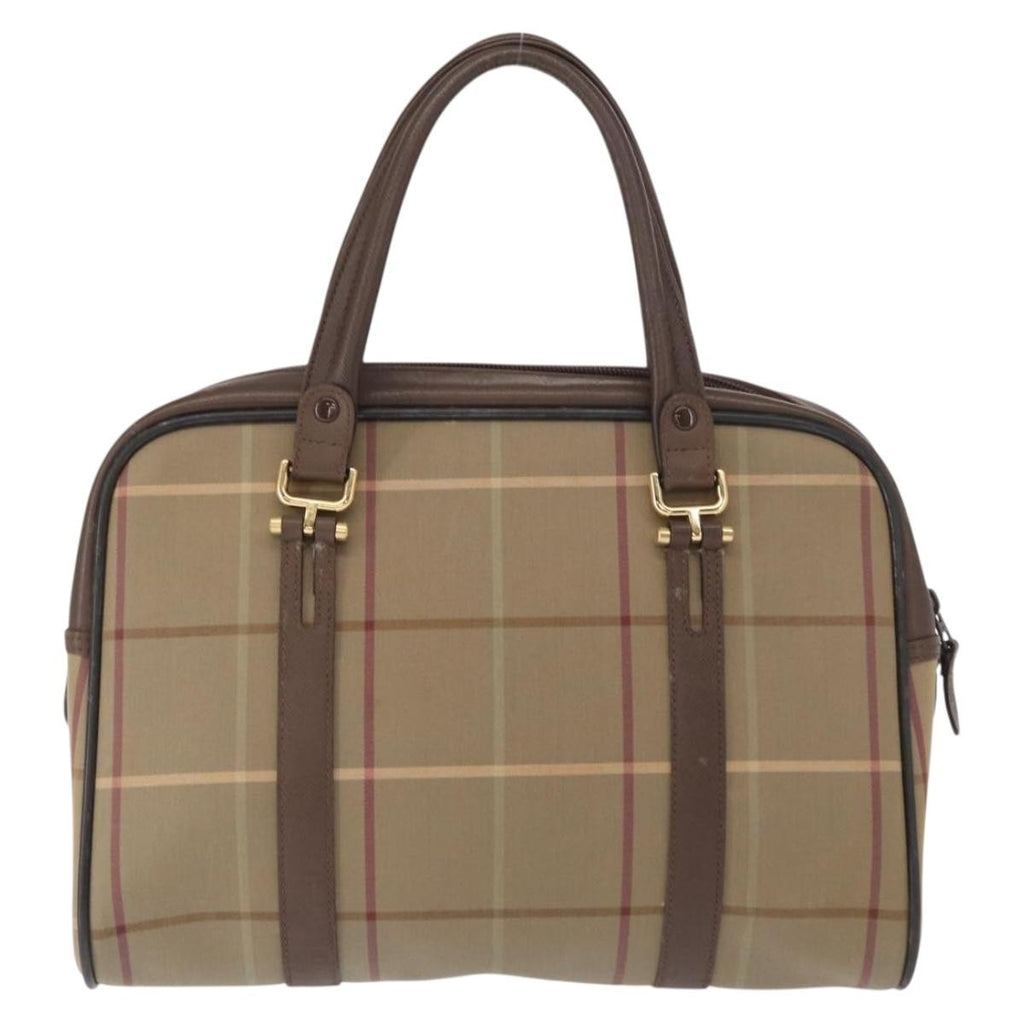 Burberry Nova Handbag Canvas Beige Canvas Handbag (Authentic  )