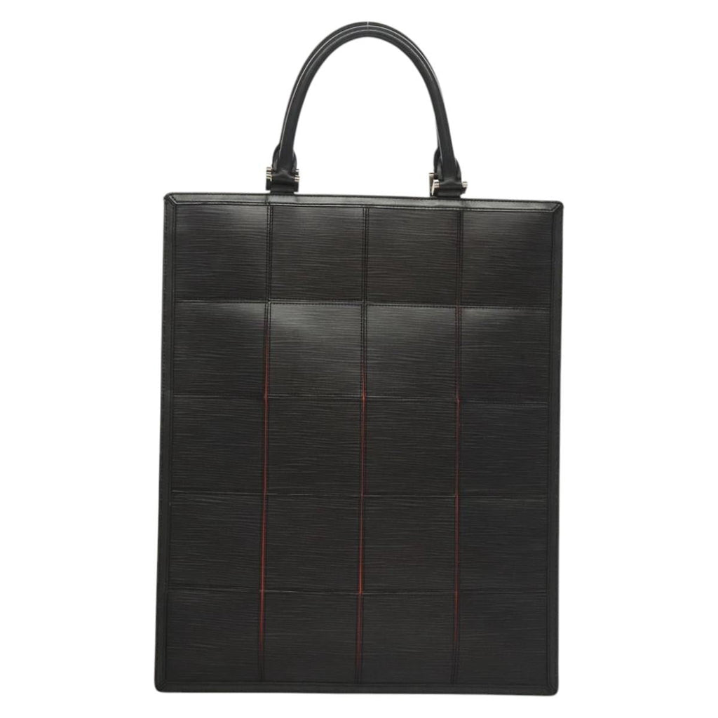 Louis Vuitton Epi Stretch Silver Fizz Handbag Epi Stretch Black Leather Handbag (Authentic  )