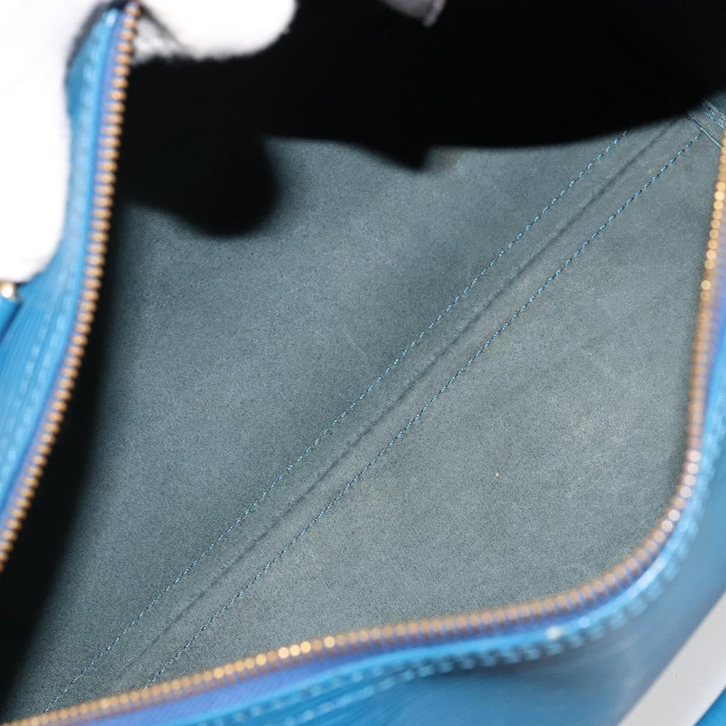 Louis Vuitton Speedy Handbag Epi Leather Blue Leather Handbag ( )
