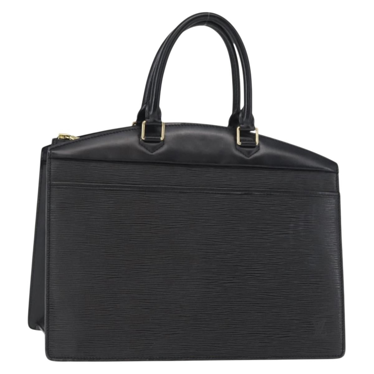 Louis Vuitton Riviera Handbag Epi Leather Black Leather Handbag (Authentic  )