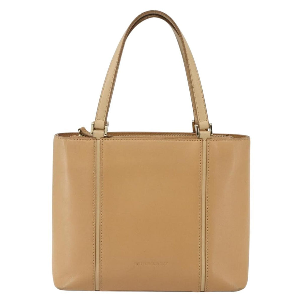 Burberry Vintage Handbag Leather Beige Leather Handbag (Authentic  )