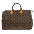 Louis Vuitton Speedy Handbag Monogram Canvas Brown Canvas Handbag ( )
