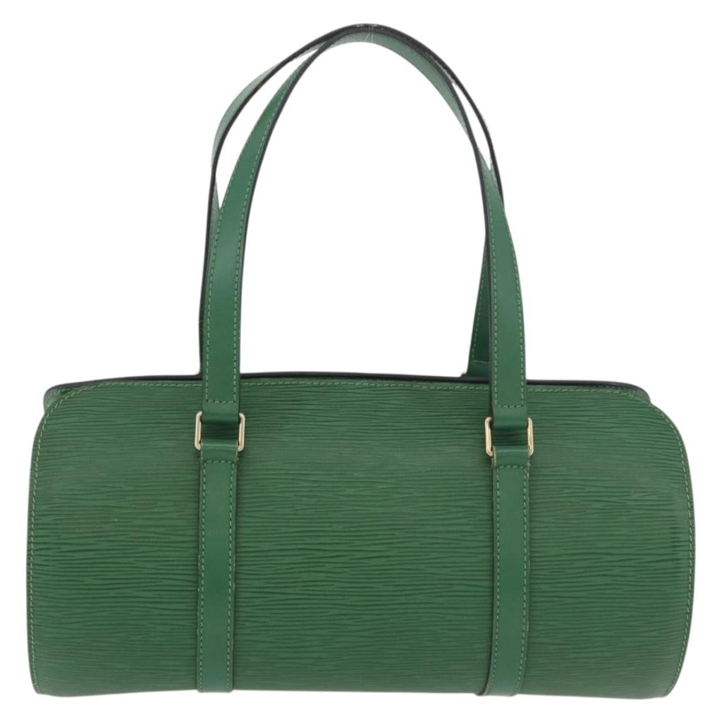 Louis Vuitton Soufflot Handbag Epi Leather Green Leather Handbag (Authentic  )