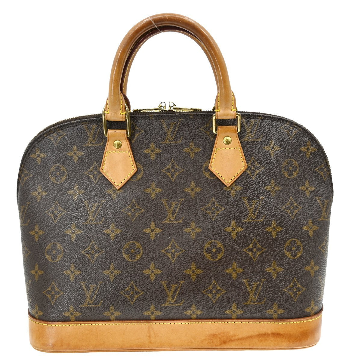 Louis Vuitton Alma Handbag Monogram Canvas Brown Canvas Handbag ( )