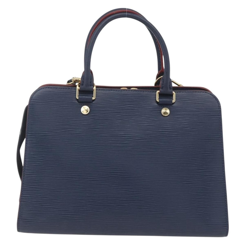 Louis Vuitton Vaneau Handbag Epi Leather Blue Leather Handbag (Authentic  )