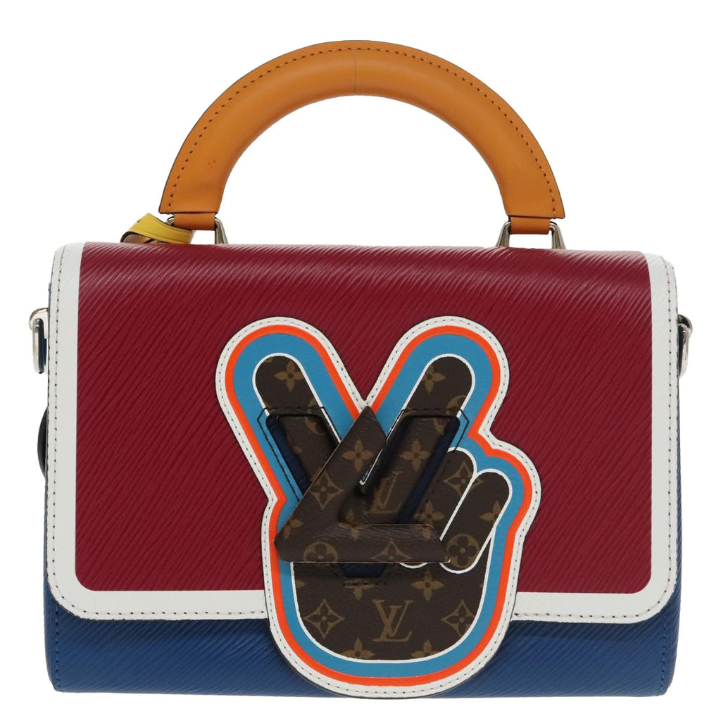 Louis Vuitton Twist Top Handle Bag Limited Edition Peace Love Epi And Monogram Canvas Multicolour Leather Bag (Authentic  )
