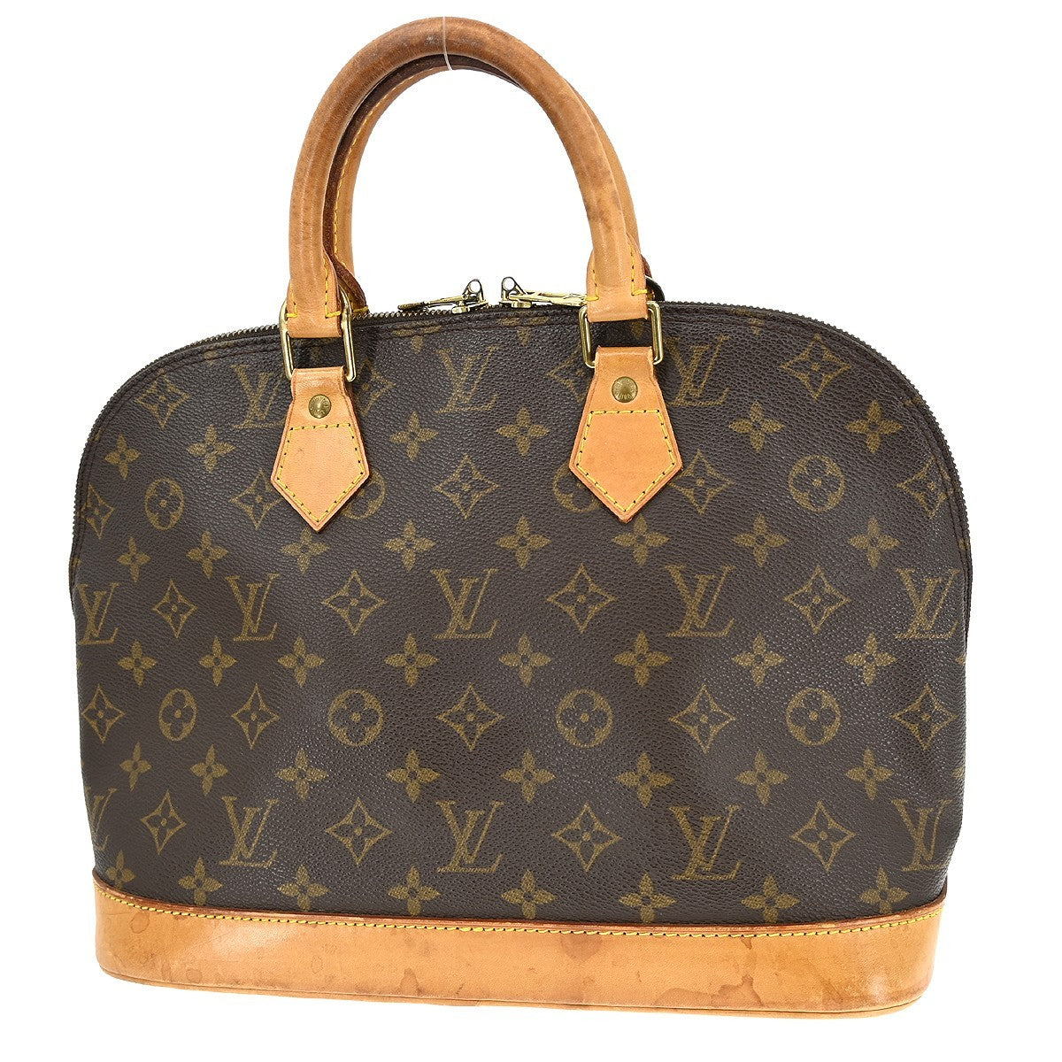 Louis Vuitton Alma Handbag Monogram Canvas Brown Canvas Handbag ( )
