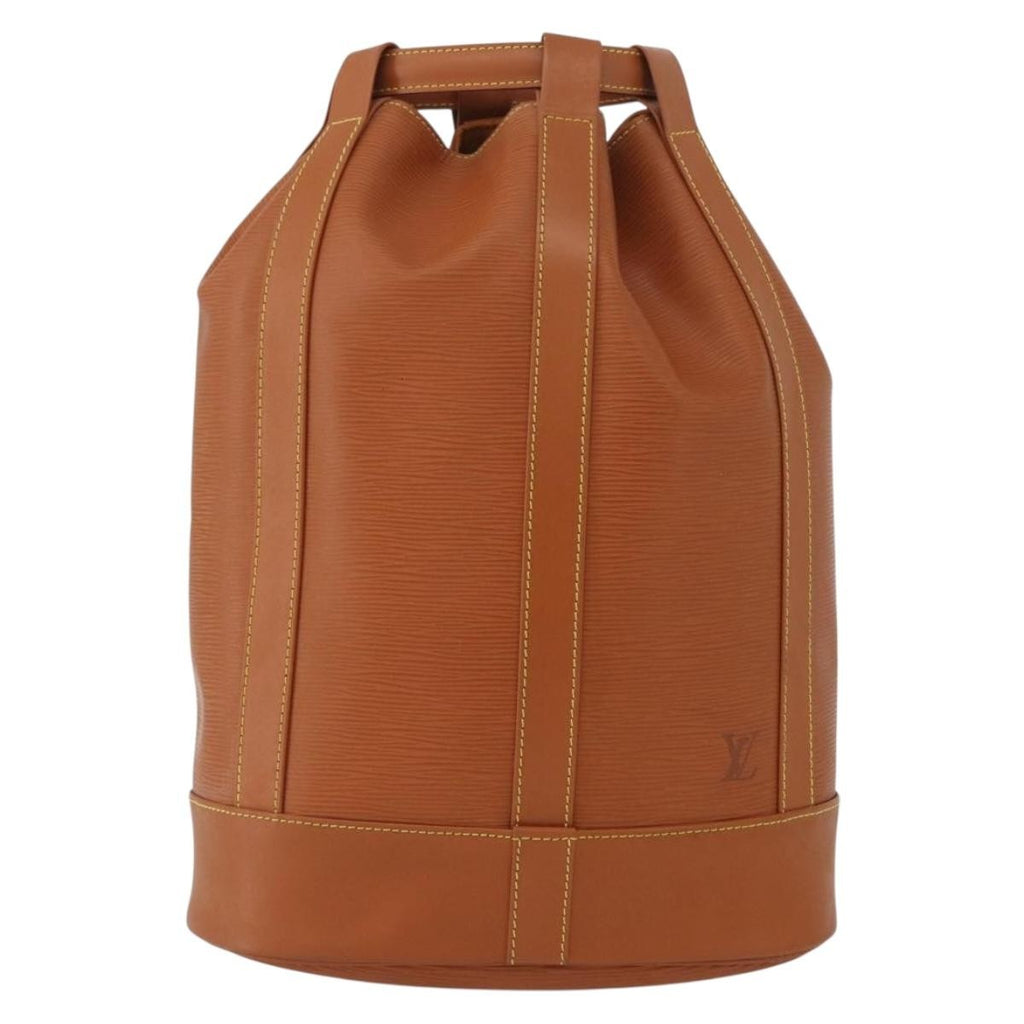 Louis Vuitton Randonnee Backpack Epi Leather Brown Leather Backpack Bag (Authentic  )