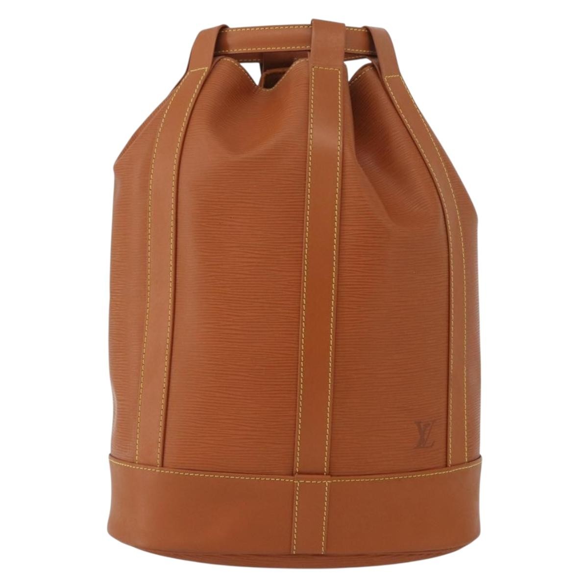 Louis Vuitton Randonnee Backpack Epi Leather Brown Leather Backpack Bag (Authentic  )